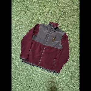 Arizona State University Zip Up Fleece Burgundy Mens size S